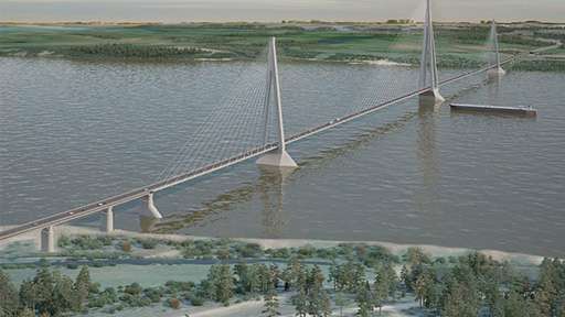 Возведение моста через реку Лена закончится в 2024 году