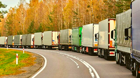 Погранкомитет Беларуси: с начала недели количество грузовиков на въезд в Евросоюз увеличилось в два раза