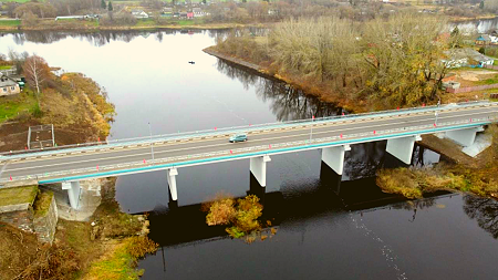 После реконструкции в Витебском районе открыто движение по мосту через реку Каспля