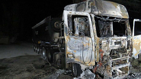 Дальнобойщик спалил фуру газовой плиткой