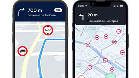 Во Франции запустили новое бесплатное приложение для GPS-навигации, разработанное для грузовых автомобилей