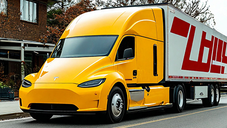 DHL провела испытания электрических грузовиков Tesla Semi